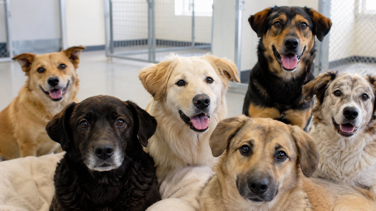 支援先の保護犬たち